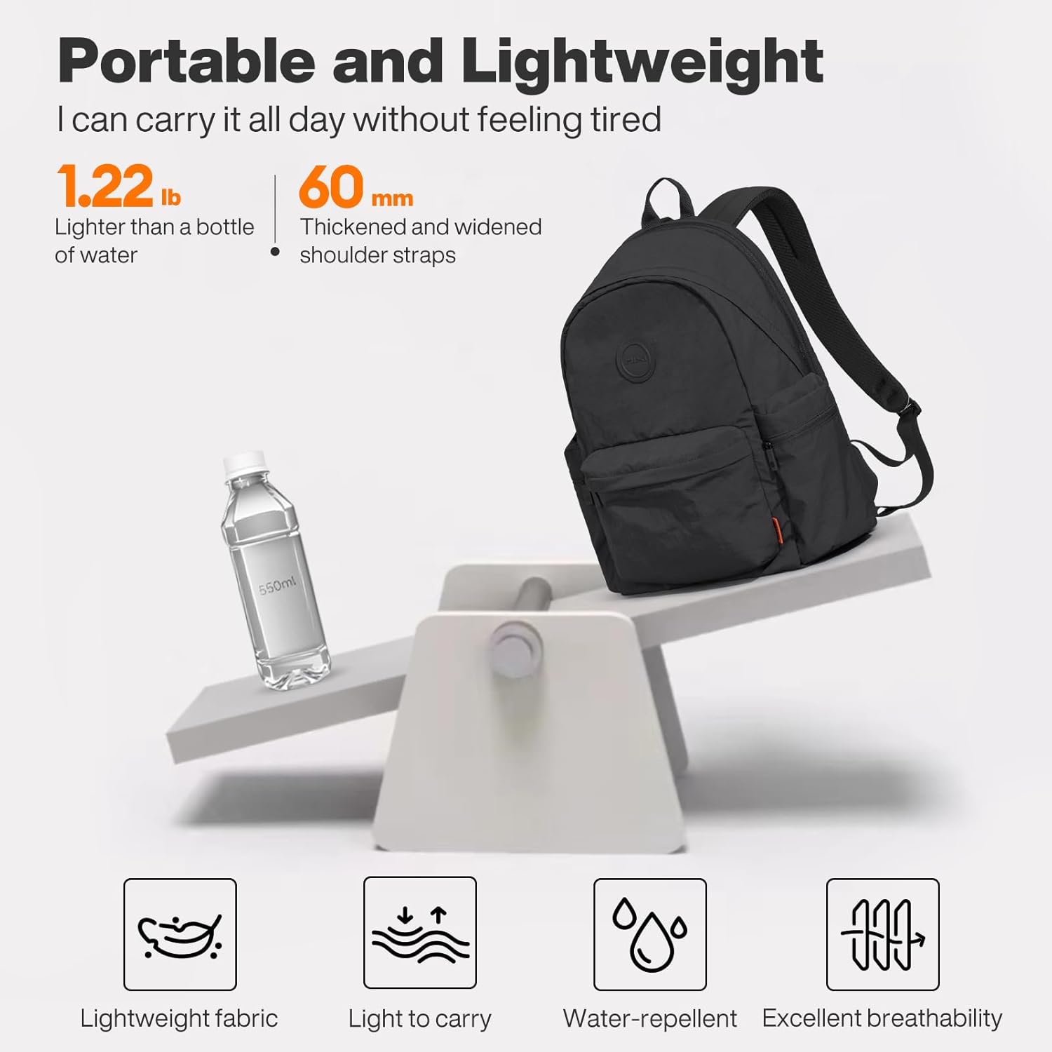 mixi Outdoor Lightweight Backpack Casual Carry On Laptop Backpack Travel Bookbag for Women Men