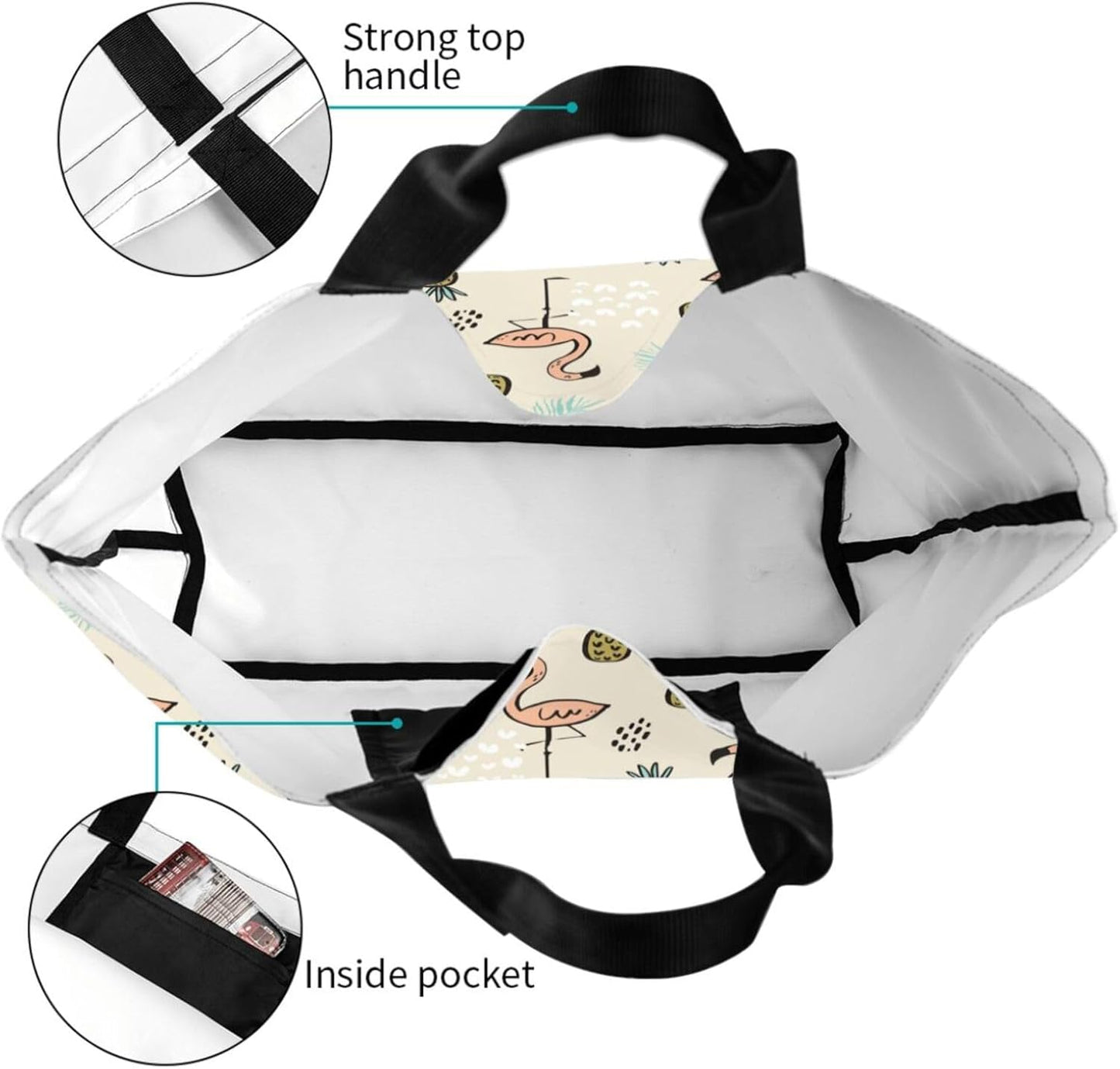 Tote Bag Beach Bag for Women Reusable Grocery Large Shopping Shoulder Bag Travel Handbag