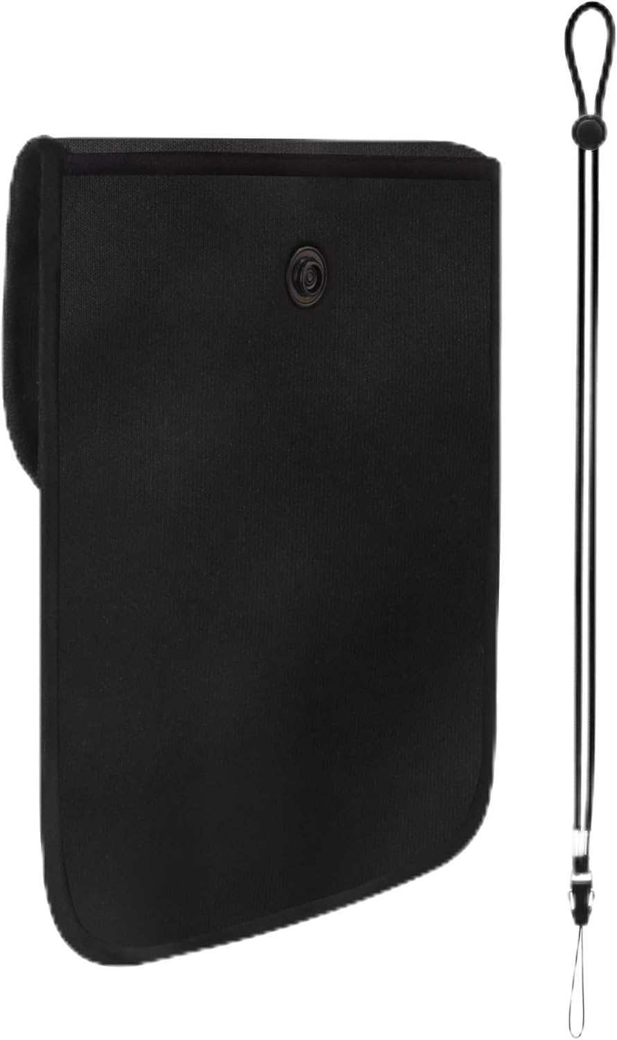 Bra Wallet Women Travel with Adjustable Elastic strap and Lanyard, Perfect Hidden Secret Pocket Protect Your Passport Credit Cards Valuables (Large Black)