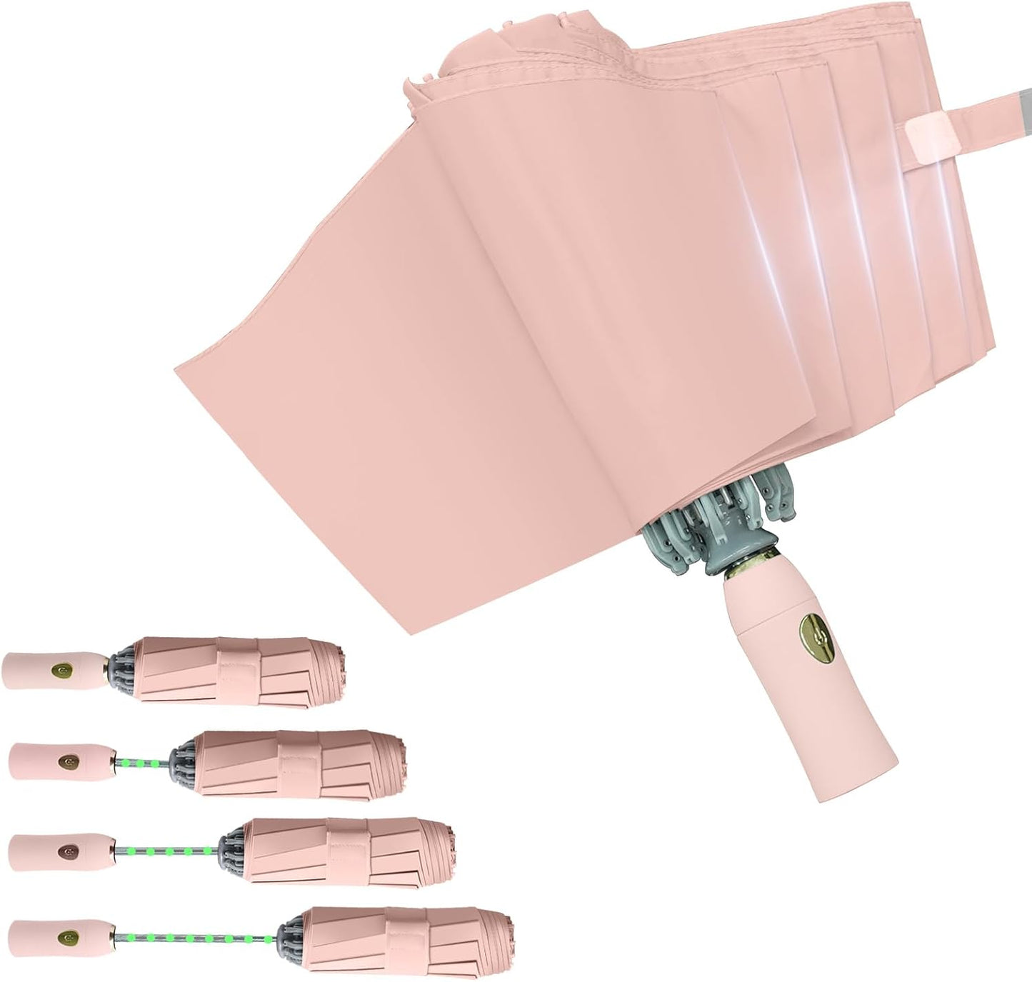 Windproof Inverted Umbrella for Travel, Comapct &Light, Easy Folding&Anti-rebound Rods, Automatic Reverse Umbrellas for Rain, Commute, Daily Use