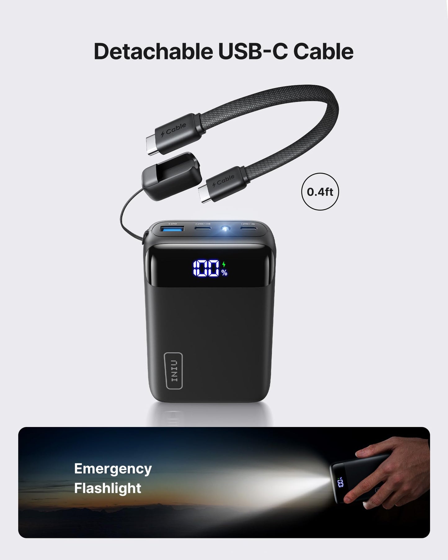INIU Portable Charger, Smallest 20000mAh 22.5W Fast Charging Power Bank
