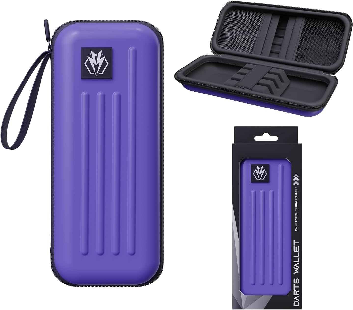 Dart Case,Darts Carrying Case Holds 3 Darts and Extra Accessories,Built-In Storage Tubes and Pockets for Flights, Tips, Shafts ect