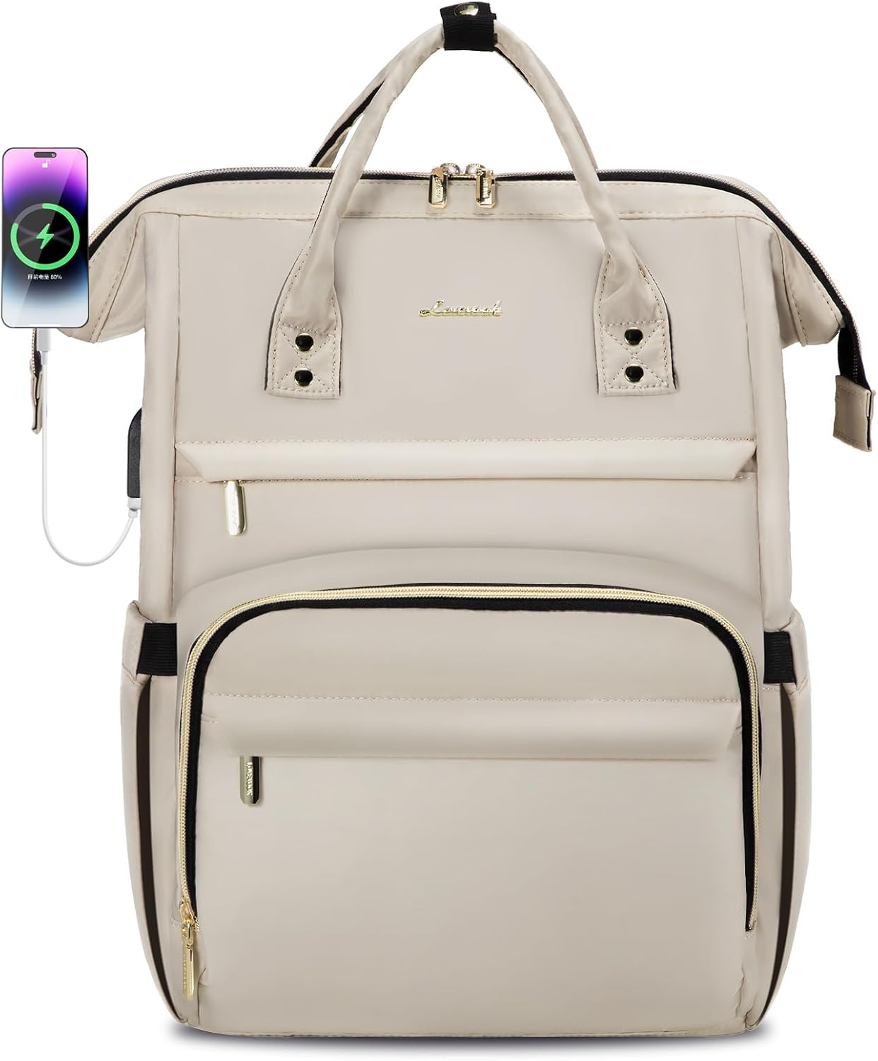 LOVEVOOK Laptop Backpack for Women Teacher Backpack Nurse Bag,Work Bags Backpack Purse Bag Anti-Theft Travel Backpacks with USB Charging Port,15.6 Inch Backpacks for College Business Casual