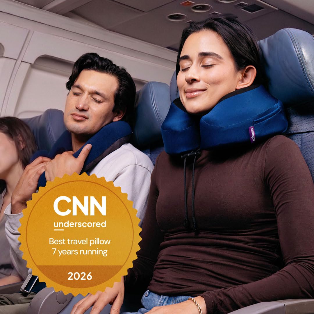 Cabeau Evolution S3 Travel Pillow - Memory Foam Neck Pillow for Airplane and Long Flights with Seat