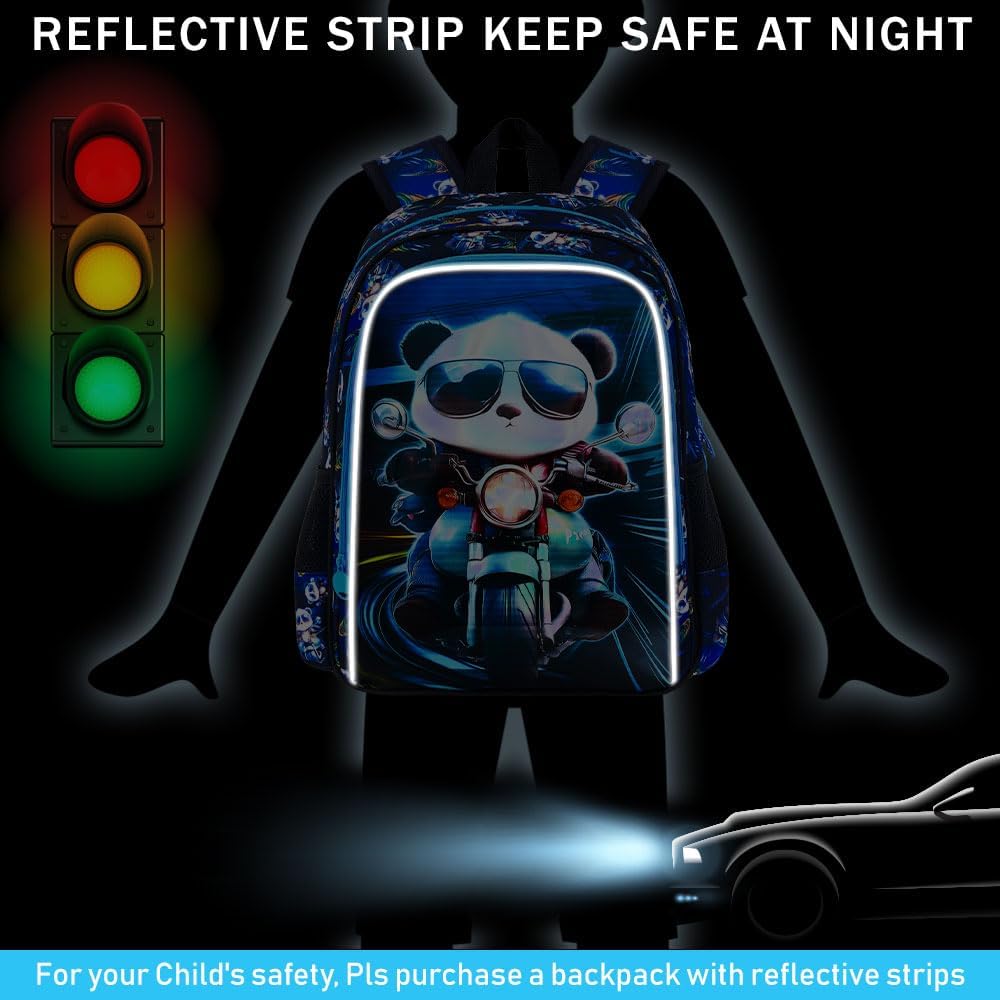 3PCS Dinosaur Backpack for Boys, 16 Inch Kids Water Resistant Preschool Elementary Kindergarten Bookbags and Lunch Box