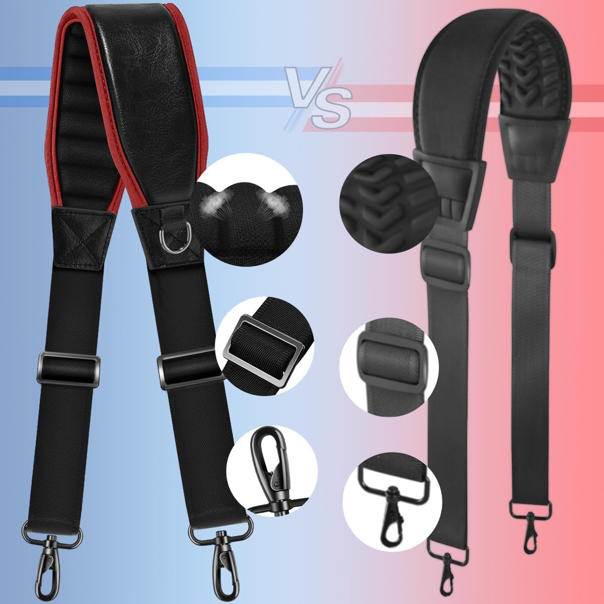 ZINZ 3D Air Cushion 58 inch Strap for Bags with Fixed Ultra-Thick Padded Breathable, Universal