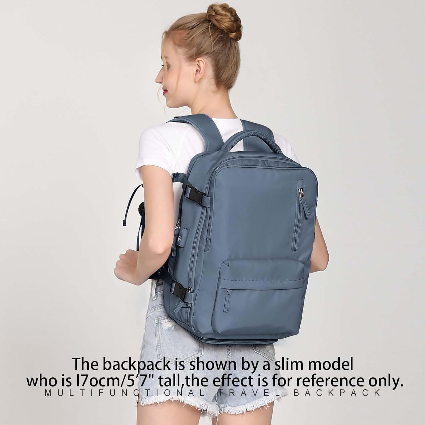 WONHOX Large Travel Backpack Carry on Flight Approved Laptop Work Business Backpack for Women Men Mochila de Viaje
