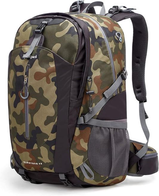 SPEEDPARK Hiking Backpack 40L Waterproof Hiking Daypack with Rain Cover, Outdoor Trekking Travel Backpacks for Men Women