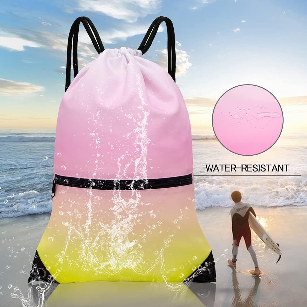 HOLYLUCK Drawstring Backpack Bag Sport Gym Sackpack