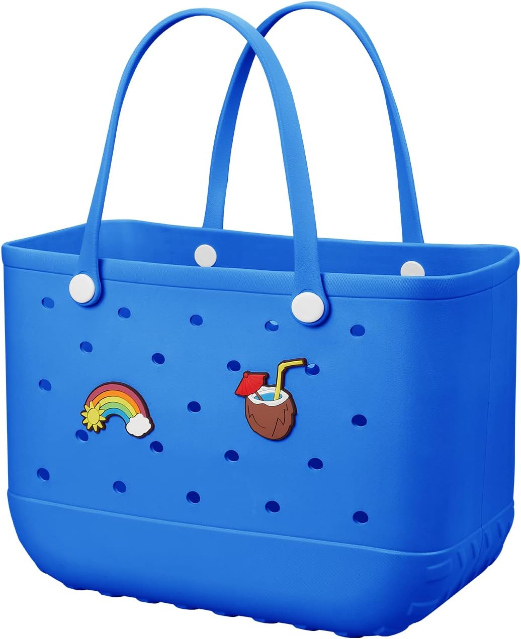 Beach Bag Rubber Tote Bag - Waterproof Travel Bag for Women Washable Tote Bag Handbag for Sports Beach Market Pool
