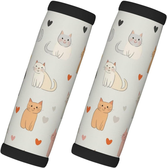 Cute Cartoon Cats Luggage Handles Wrap Grips For Suitcases Luggage Travel Accessories For Airplane 2pcs