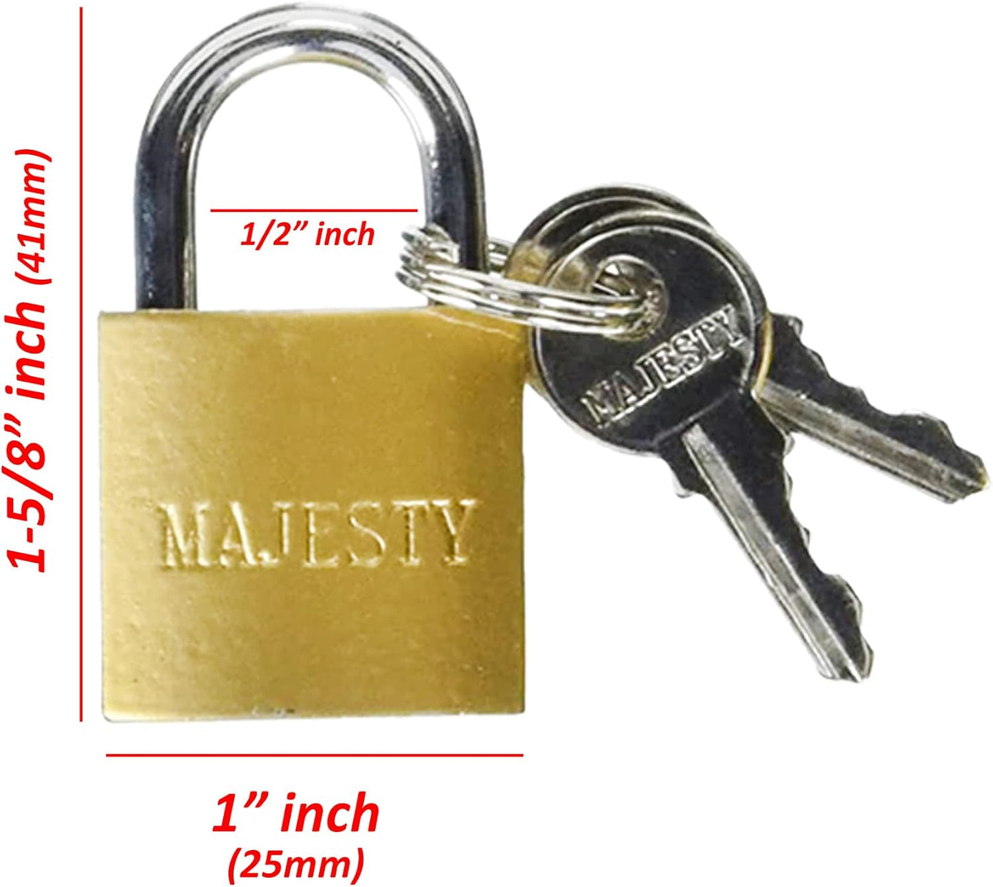 20 Pcs 25mm Solid Brass Mini Padlock Set Pad Locks w/ 2 Keys for Locker Luggage