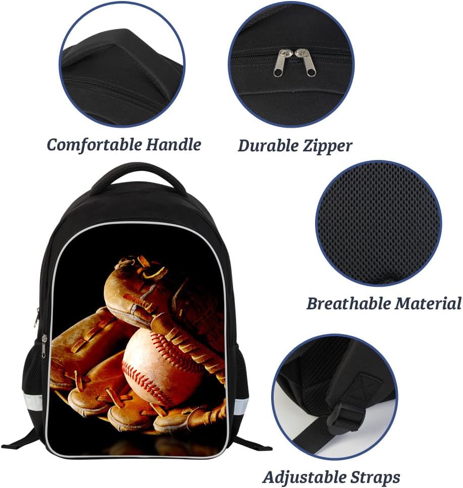 Luminous 3D Print School Backpack Large Capacity Lightweight Students Bookbag for Kids