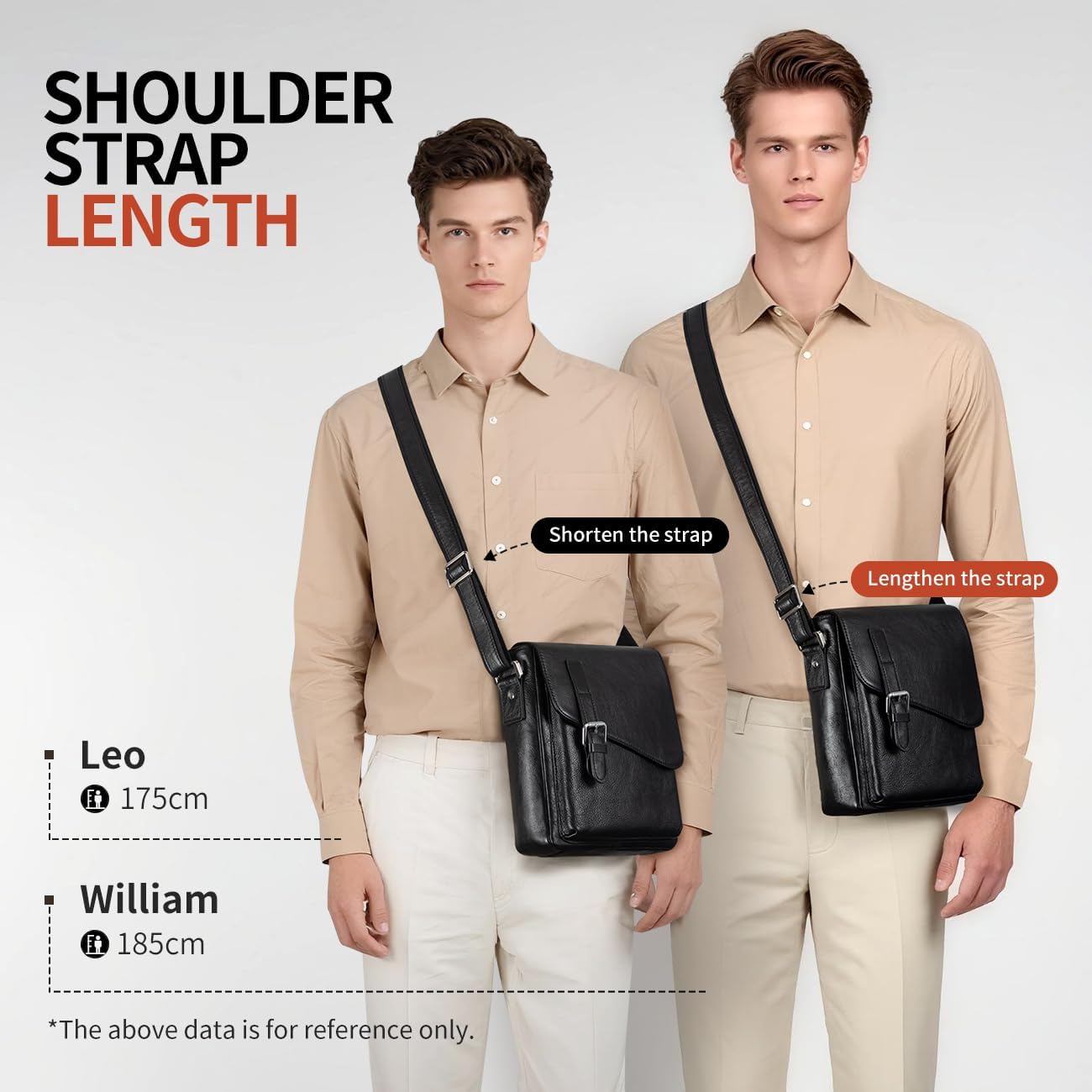 Augus Men's Leather Messenger Bag Shoulder Crossbody Backpack Bags Purse for Women Vintage