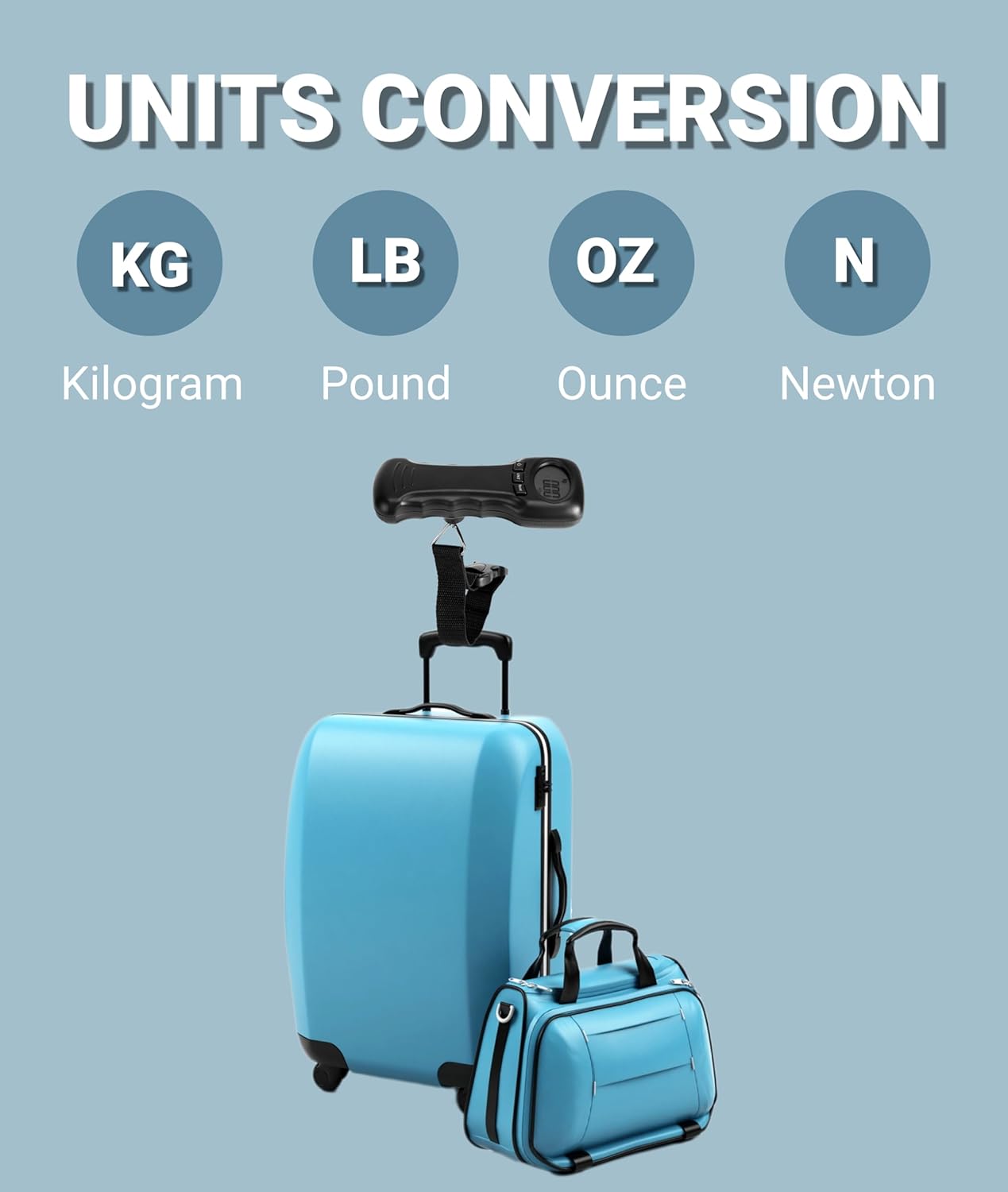 Luggage Scale, 50kg/110lb Portable Travel Hanging Luggage Scale, Auto Lock Reading After Weighing, Convenient to Read and Record The Data