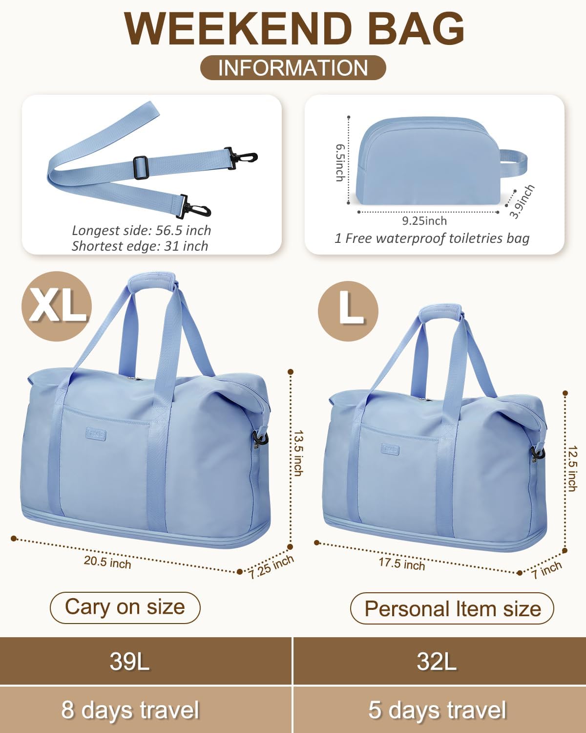 Expandable Travel Duffle Bags Weekender Overnight Bags for Women Men Hospital Bag for Women Labor