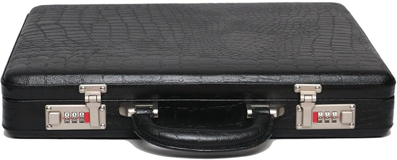 Full Grain Leather Briefcase Attache Case For Unisex Size L17xW3xH12 Inches Briefcase Bag