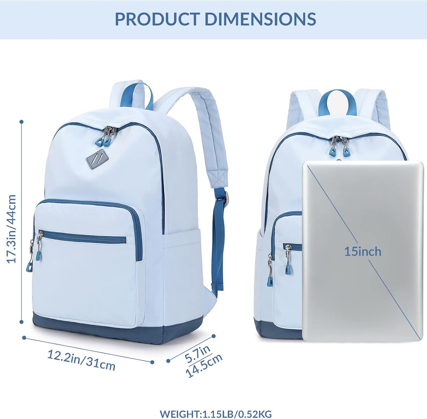 Lohol Lightweight & Casual Daypacks for Men, Women & Students, Perfect Daily Backpack for School, Work, and Travel