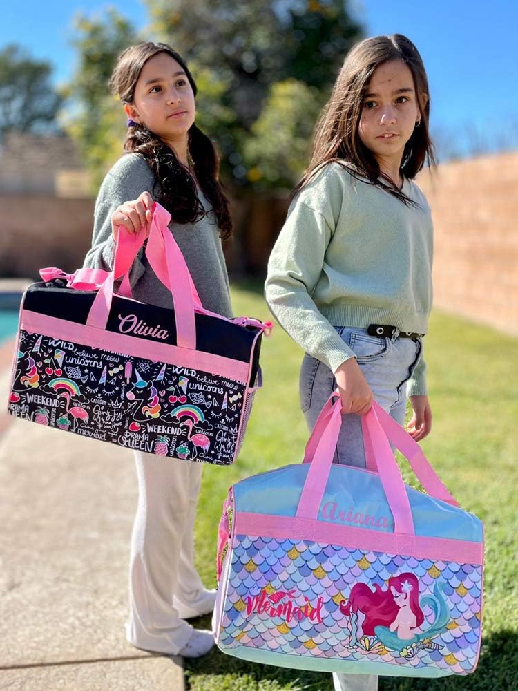 Personalized Kids 18 Inch Duffel Bag for Sports, Travel and Sleepover - Space