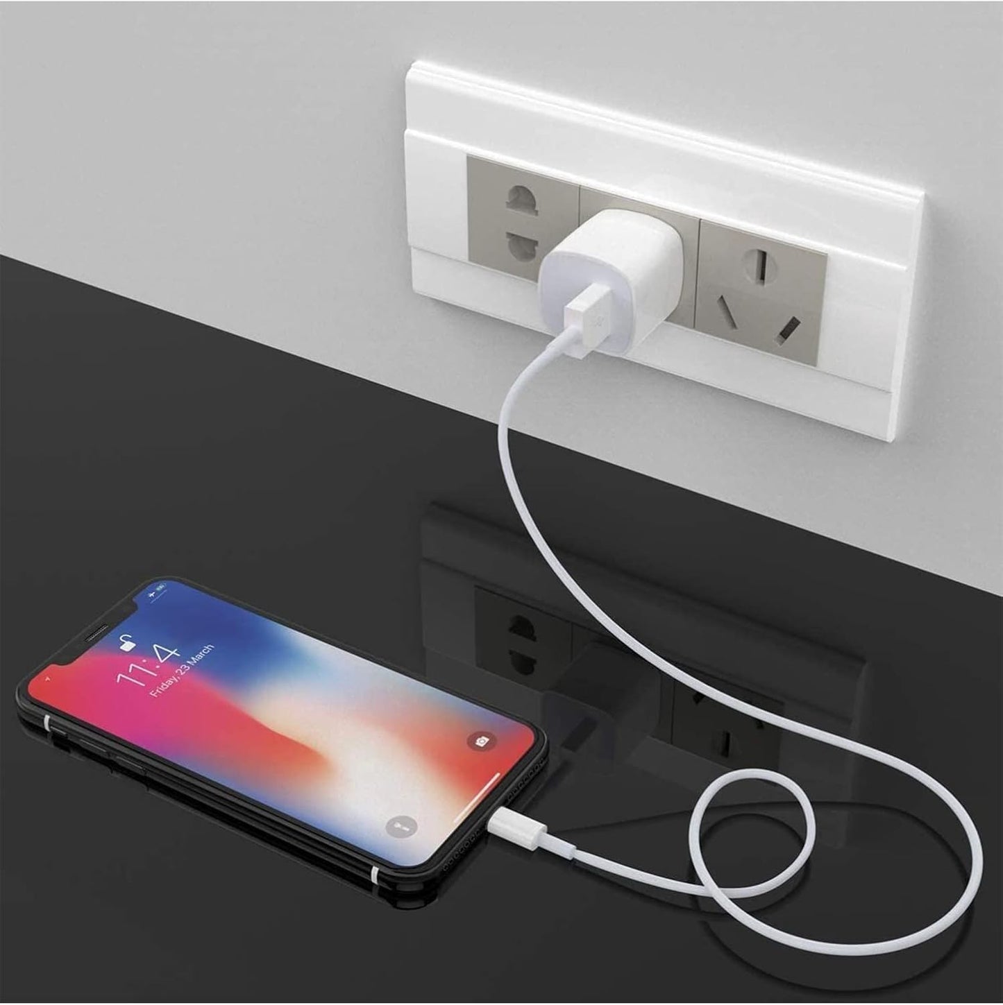 USB Wall Charger GKW Block Phone Charging Box Travel Plug Cube 2 Pack 5W Power Adapter for iPhone 14/13/12/11/10/8/7/6S/6/SE/XS/MAX/XR/X, Galaxy S7/S6/S5 Edge Kindle (Cable Not Included)