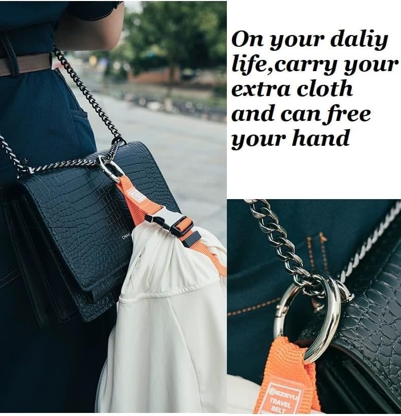 Add a Bag Luggage Strap Jacket Gripper, Heavy Duty Luggage Straps Carry-on Baggage Suitcase Straps Belts Travel Accessories,Carry Your Extra Bags-black-1PCS