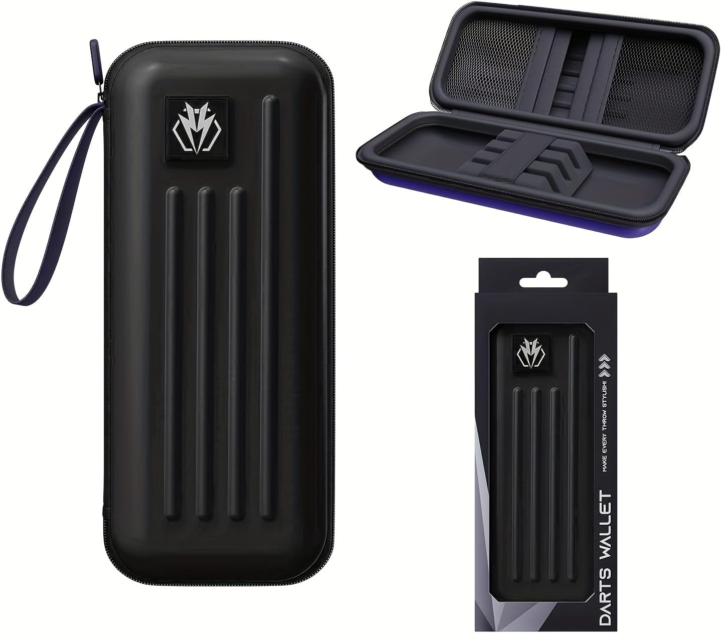 Dart Case,Darts Carrying Case Holds 3 Darts and Extra Accessories,Built-In Storage Tubes and Pockets for Flights, Tips, Shafts ect