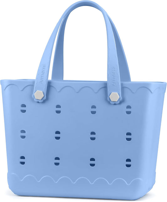 Rubber Beach Bag Waterproof Durable Tote Bag for Beach Sports Pool Modern Rubber Tote