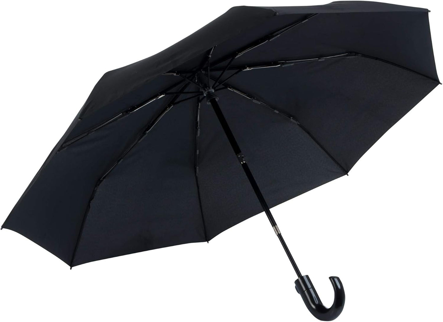 Knirps T.260 Medium Automatic Open Close Rain Umbrella with Curved Handle and Carrying Case - Compact Windproof Travel Umbrellas for Adults, 97cm Diamteter