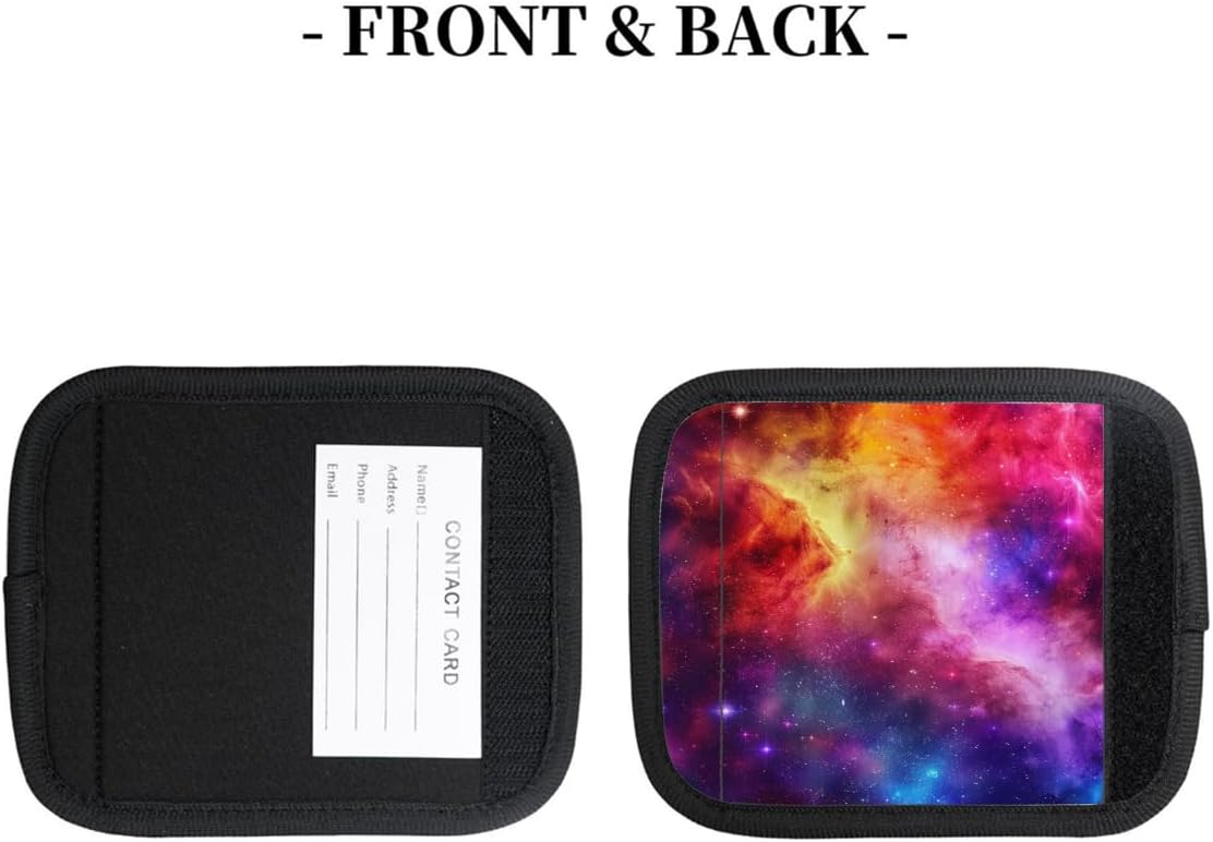 Luggage Handle Wrap, Colorful Galaxy Durable Neoprene Suitcase Handle Wraps for Luggage Door Handles Refrigerator x2