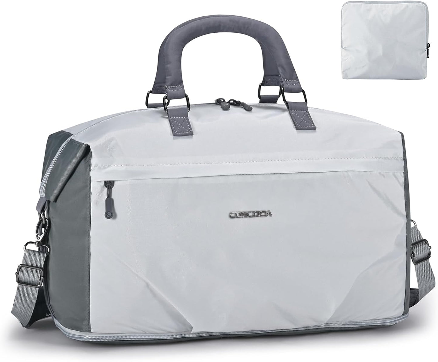 Spirit Airlines Personal Item Bag 18x14x8 Carry on Duffel Bag Weekender Travel Totes Bag with Wet Pocket Compartment for Sports,Gym,Overnight and Short Trip for Men & Women(Grey)