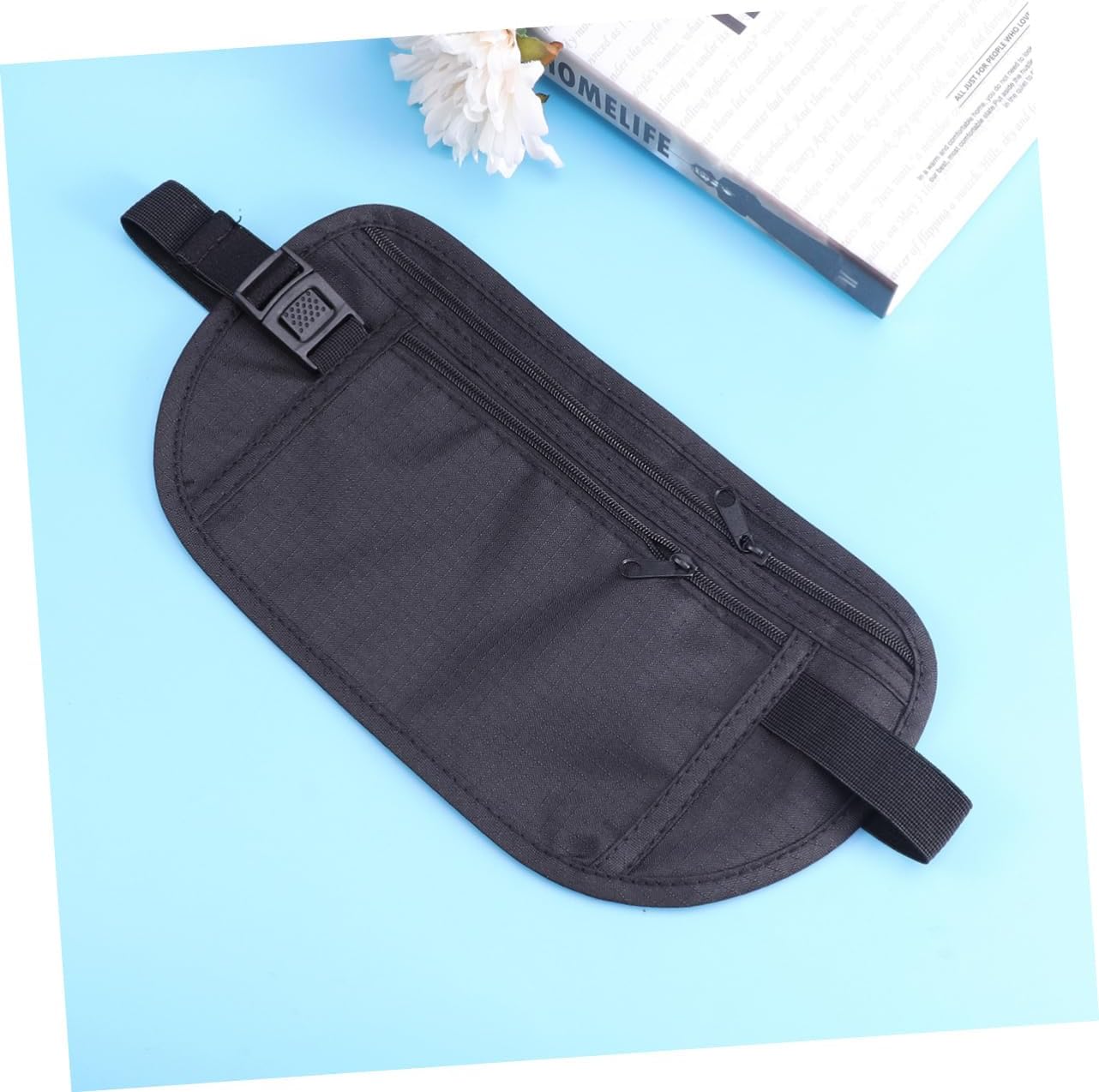 Waist Bag for Travel Money Belt Cell Phone Pocket Running Belt Waist Wallet Black Random Style