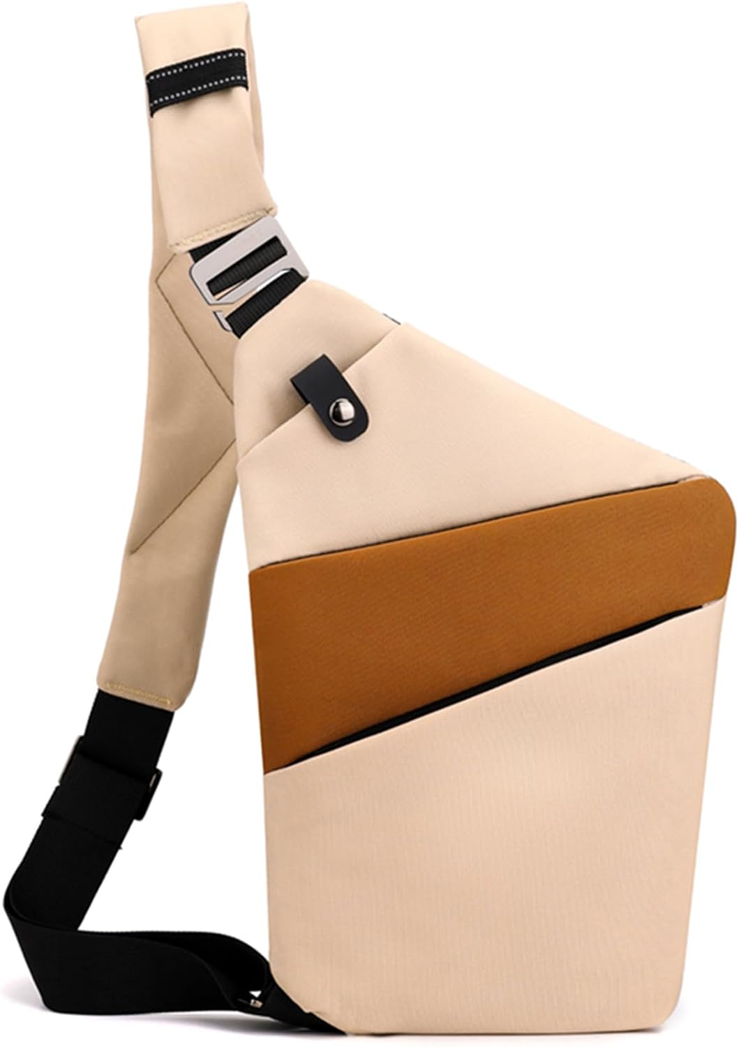Anti Theft Crossbody Bags for Women, 2025 New Anti-Theft Travel Bag, Shoulder Bag Anti-theft Design for Travel, Sport (Khaki Brown - Left Shoulder)