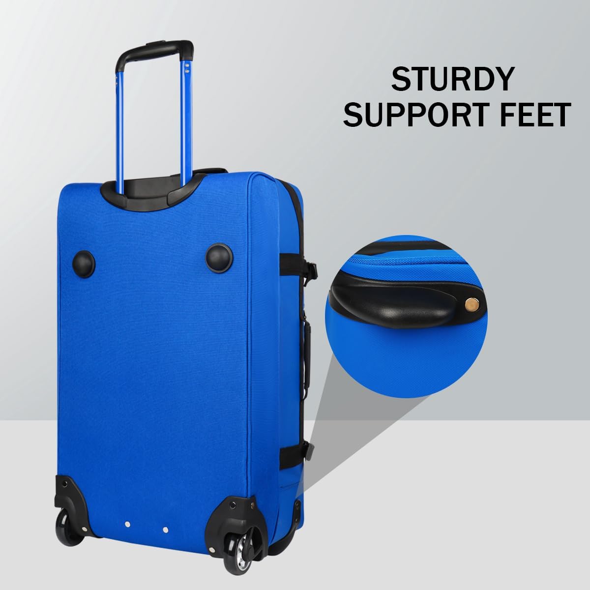 20'' Rolling Duffle Bag w/Wheels,Rolling Duffle Bag w/Handle,Carry on Luggage Travel Duffle Bags for Man Women（20,Blue）