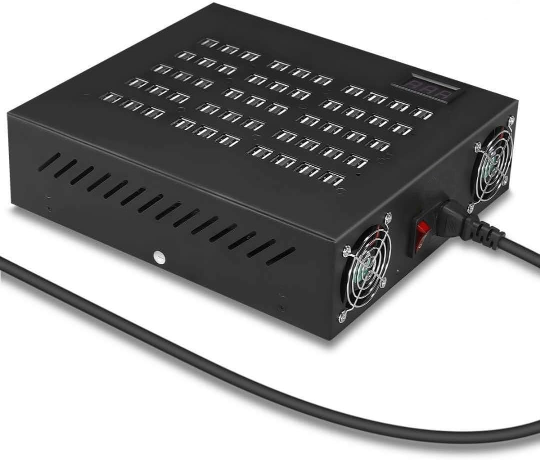 USB Charging Station,100 Ports USΒ Power Station Multi Port USΒ Wall Charger Adapter Phone Noninterference Multiport Desktop USB Rapid Charger for Hotel School Shopping Malls
