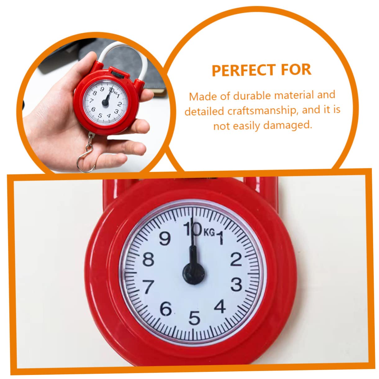 Hanging Scale Spring Dial Weight Scale High Accuracy Compact for Travel Luggage Hook for Travel Grams