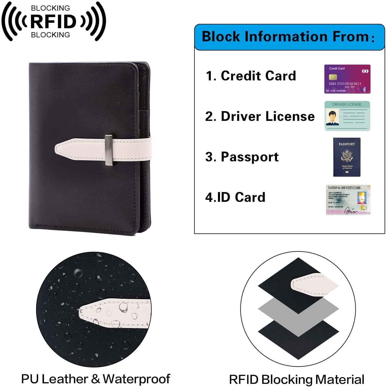 Passport Holder with Airtag for Women/Men,Airtag Passport Wallet for Travel,Cute Passport Holder