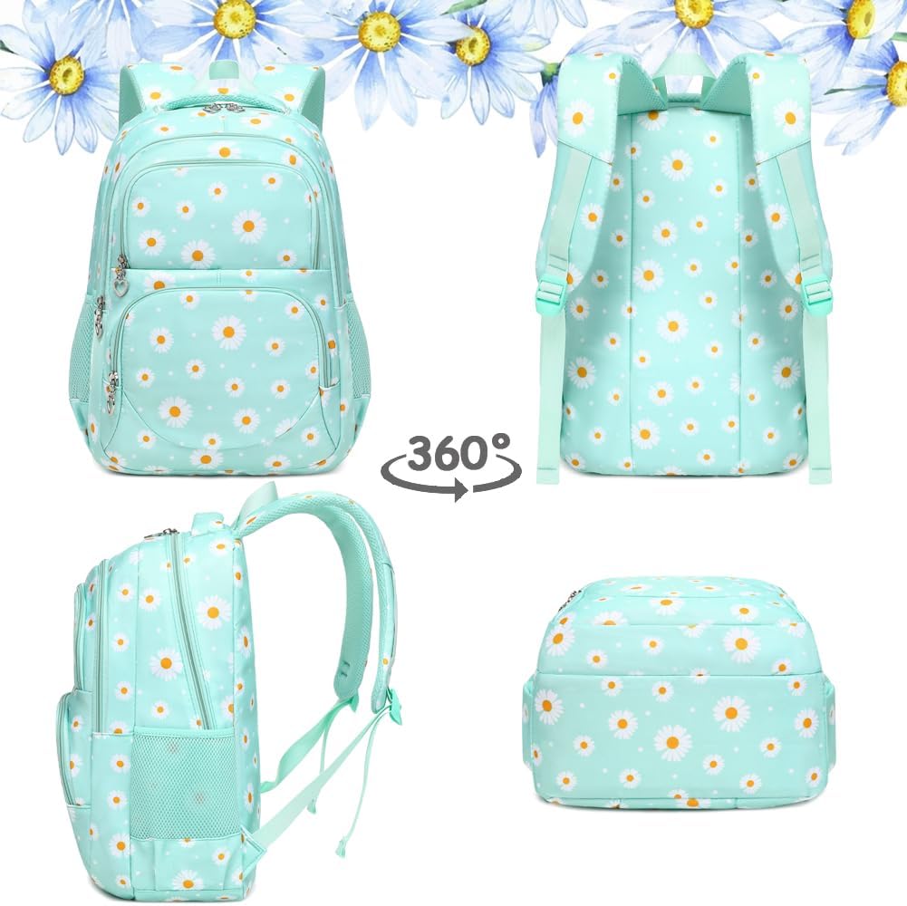 Meisohua Girls Backpack with Lunch Box 3 in 1 Set Kids Backpack for Girls Preschool Kindergarten Elementary School Backpack