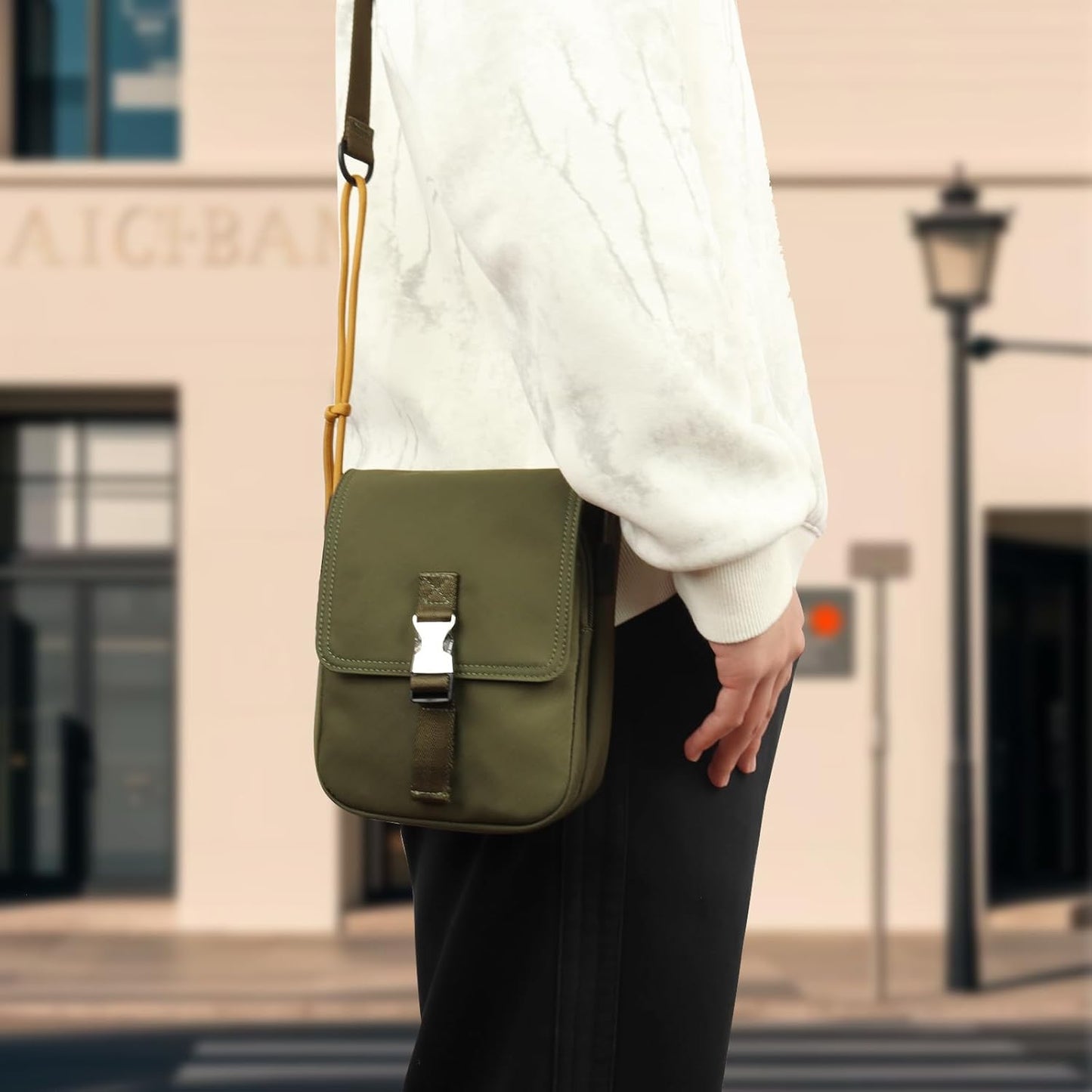 Small Messenger Crossbody bag Shoulder bag for Men Women Sling bag Purse for Work Travel