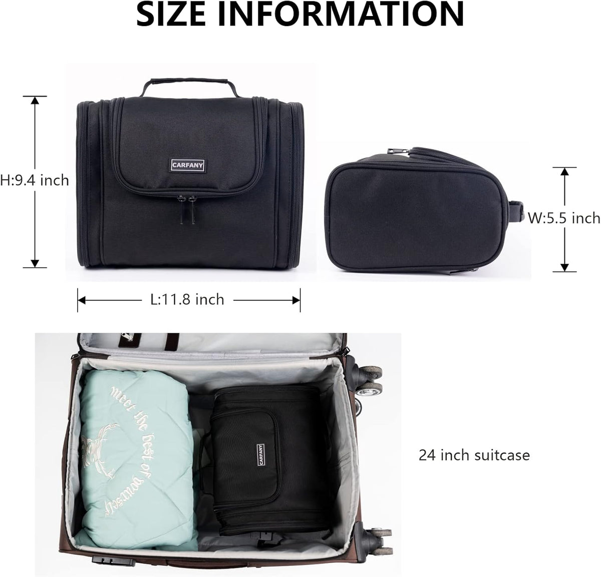 Hanging Toiletry Bag For Women And Men Large Travel Cosmetic Makeup Bags Organizer Water Resistant