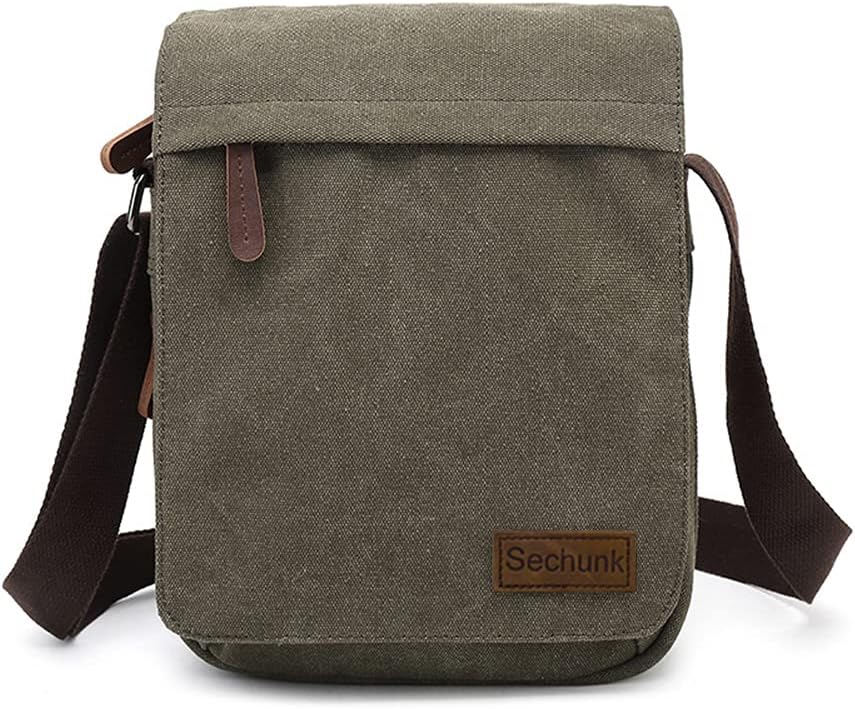 Sechunk Vintage Canvas Messenger Cross body bag Shoulder bag