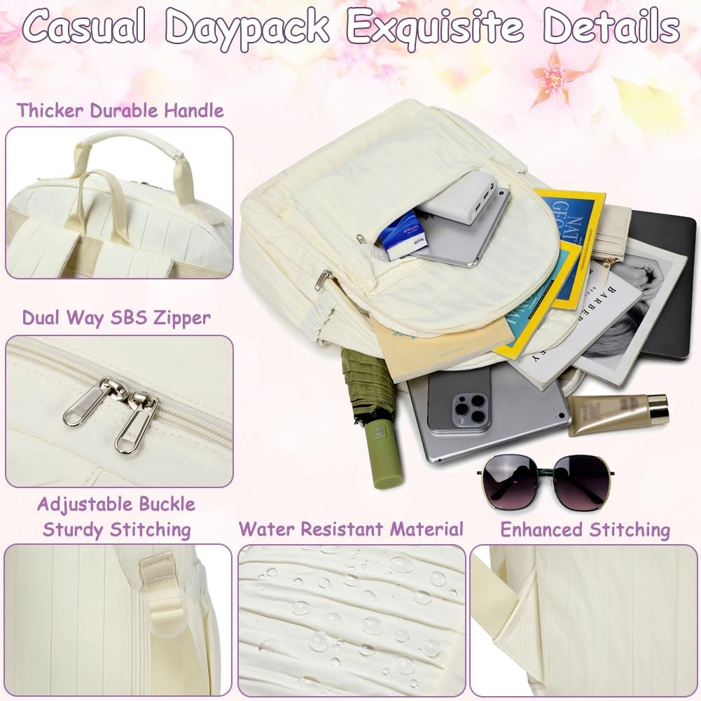 School Backpack for Girls Large Capacity Bookbag for Kids Teens School Bags for Primary Middle School College Daypack with Anti Theft Back Pocket
