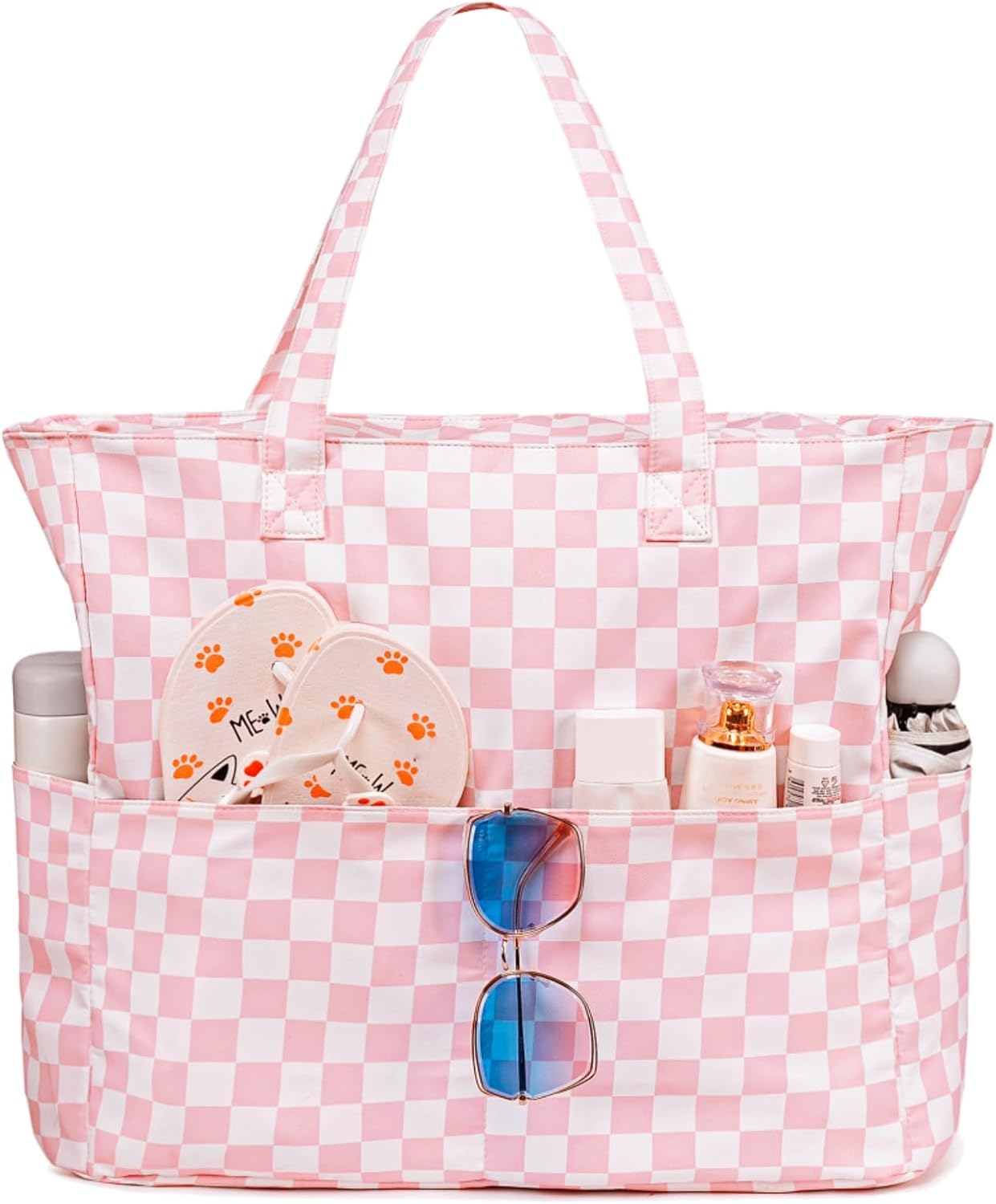 Bluboon Waterproof Beach Tote Pool Bags for Women Ladies Extra Large Carry On Bag With Wet Compartment for Weekender Travel