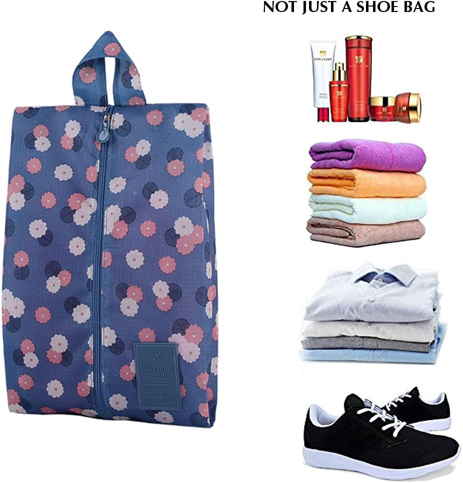 6 Pack Travel Shoe Bags for Women Packing Washable Shoe Travel Bags for High Heels and Boots Daisy Shoes Storage Bags with Zipper for Sneakers and Gym
