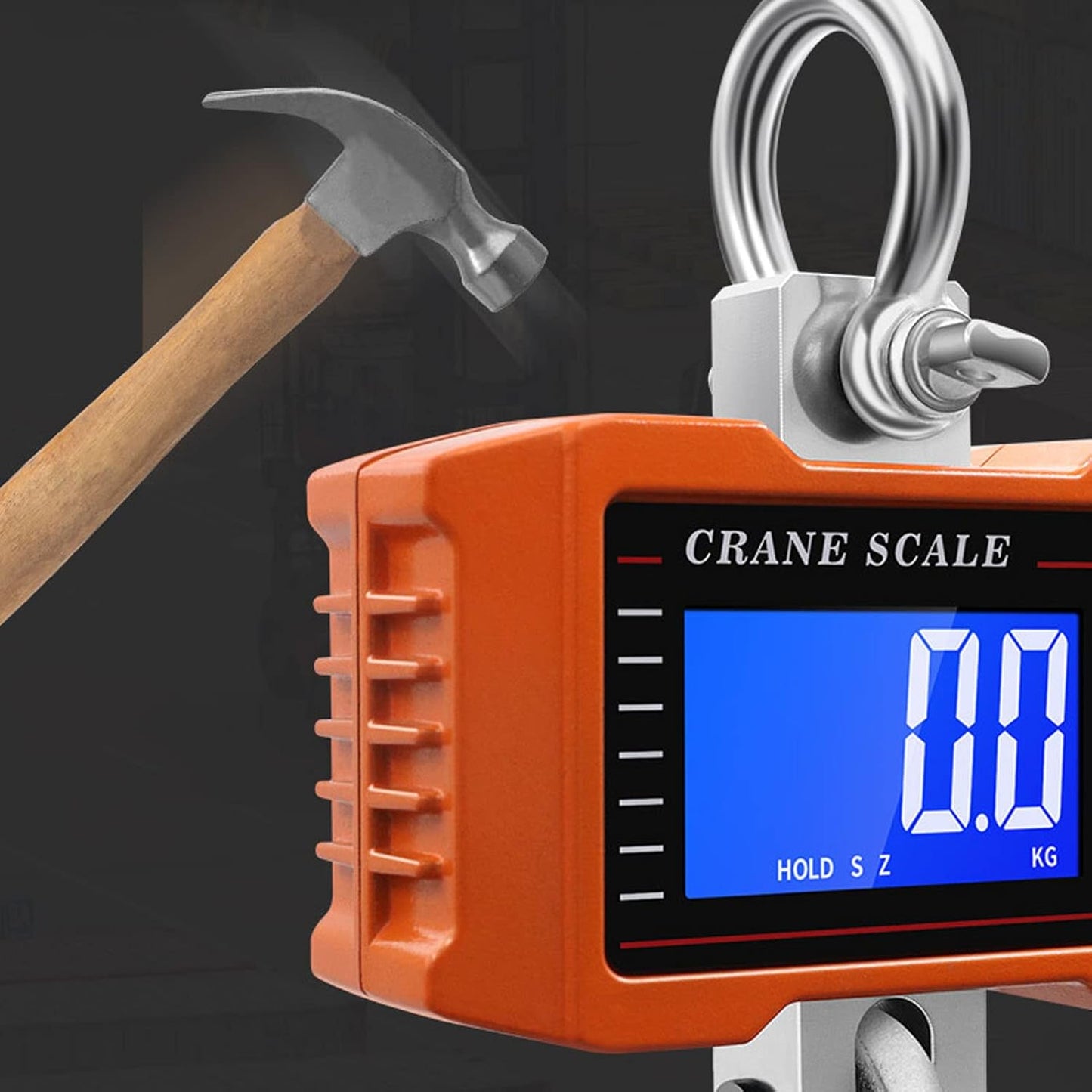 OCS P1 Digital Crane Scale, 1000KG Digital Hanging Scale, Resist Wear Luggage Scale, Heavy Duty Range Weighing Tool for Warehouse