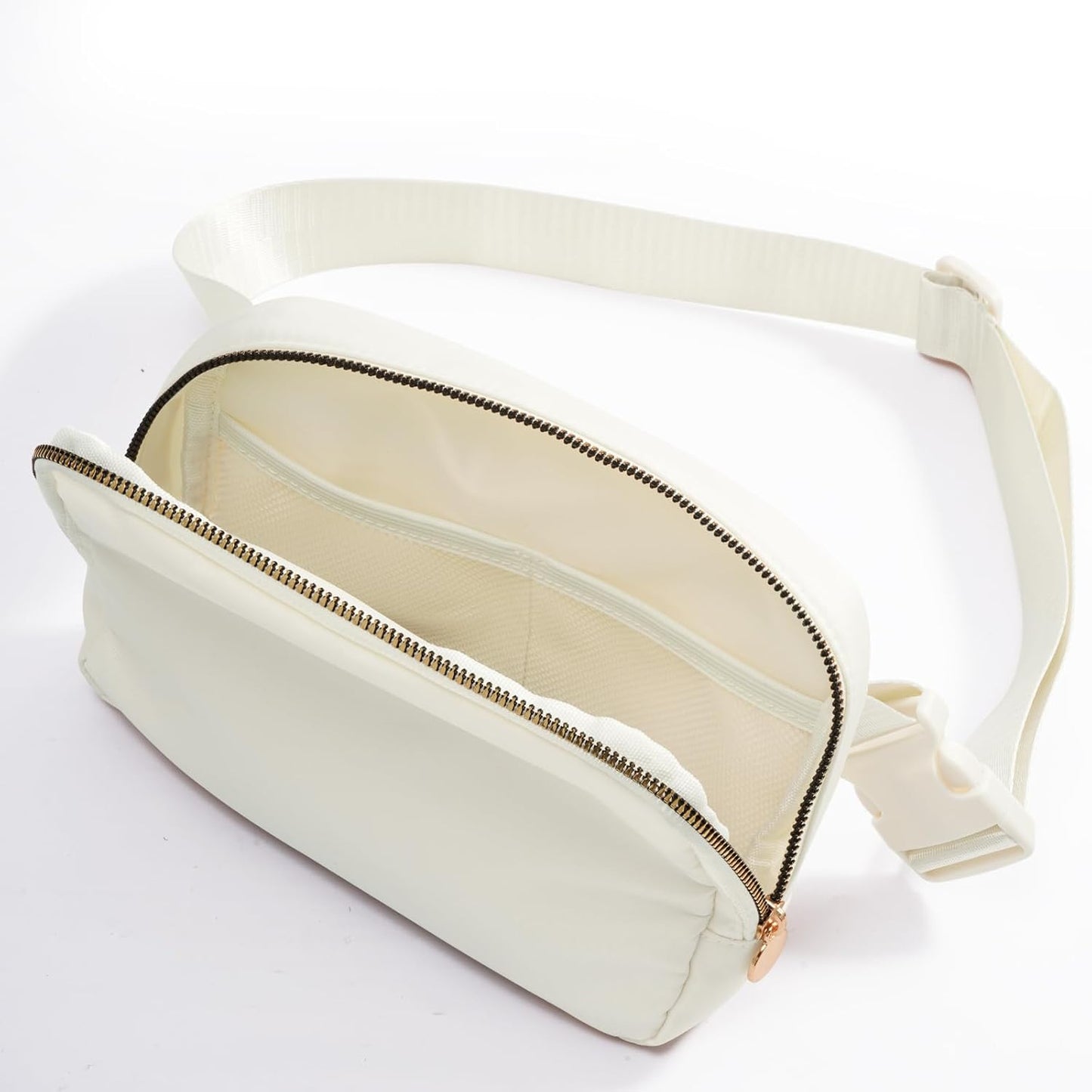 Cross Body Fanny Pack for Women,Fashion Waist Packs Crossbody Bags,Belt Bag with Adjustable Strap - Cream