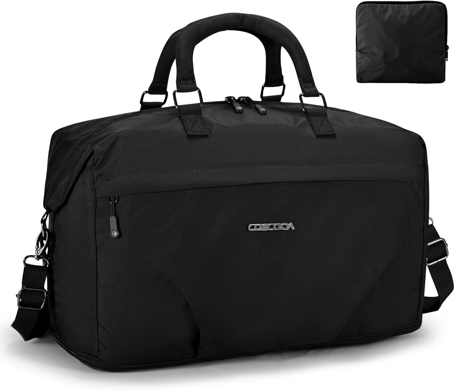Spirit Airlines Personal Item Bag 18x14x8 Carry on Duffel Bag Weekender Travel Totes Bag with Wet Pocket Compartment for Sports,Gym,Overnight and Short Trip for Men & Women(Black)