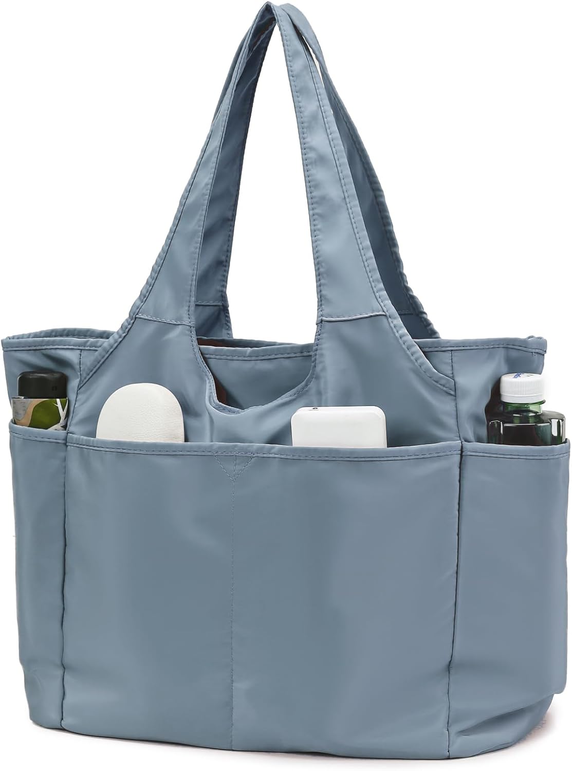 SOYMWIN Tote Bag for Women,Large Tote Bag with Compartments and Multiple Pockets,Quilted Shoulder Bag for Travel Work Sports