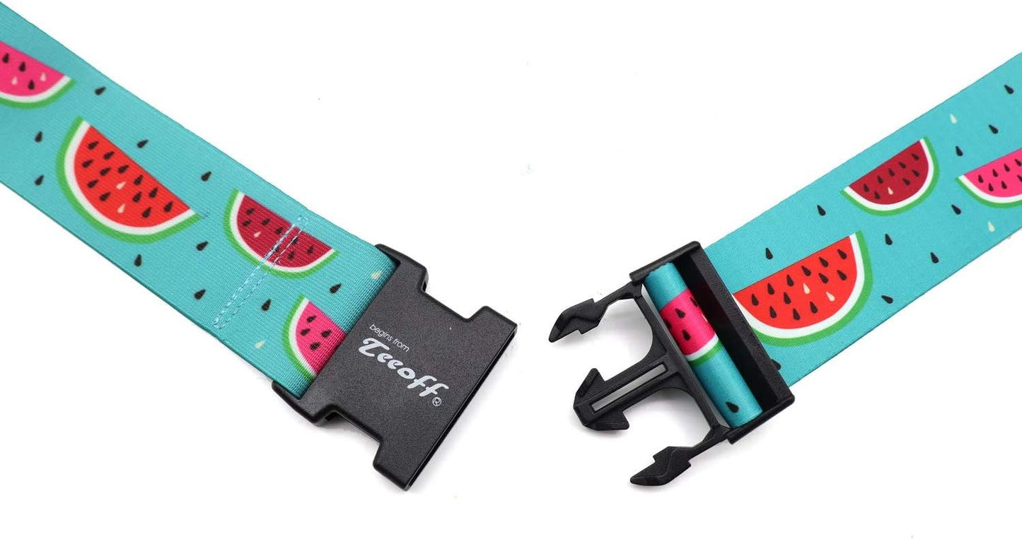 Teeoff Elastic Luggage Straps Suitcase Belts Travel Bag Accessories Adjustable 220CM (Watermelon)