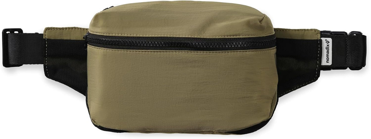 Nomadix Fanny Pack Granite Grey – Lightweight, Water-Resistant Crossbody Bag for Hiking, Festivals, and Travel – Eco-Friendly Recycled Nylon with Key Clip, Dual Pockets, and Secure Storage