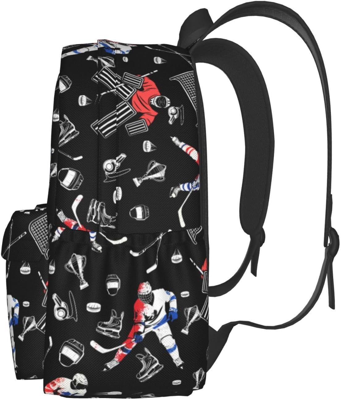 Hockey Backpack School Bag Lightweight Bookbag Laptop Travel Daypack For Kids Girls Boys Teens